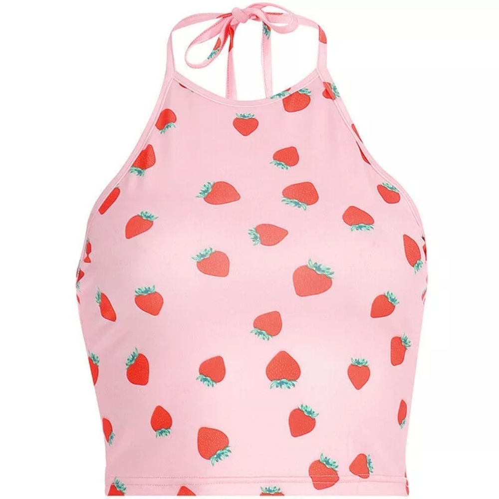 5🌟LRG Left 2/$15 Strawberries Halter Top 🆕 Deal - Picture 2 of 8